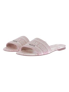 Dior Dway Light Pink Logo Slide Sandals